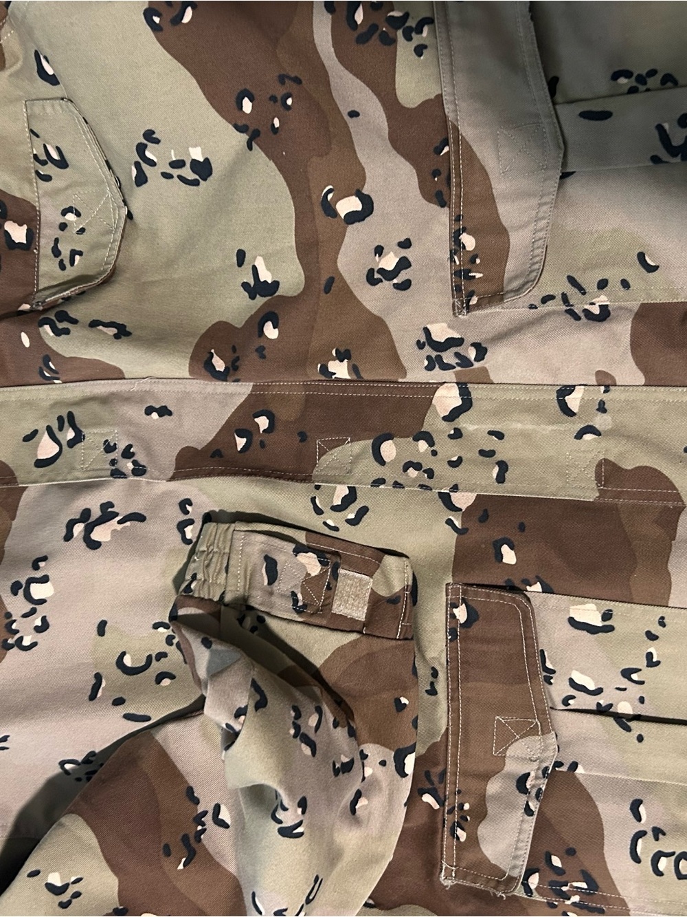 Men's Desert Camo Military Field Jacket - Brown & Tan